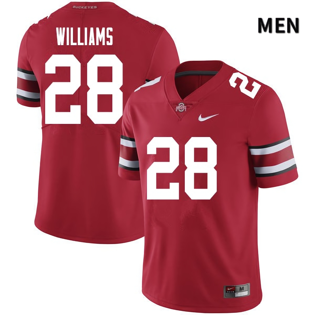 Miyan Williams Ohio State Buckeyes Men's NCAA #28 Red College Stitched Football Jersey DJJ8756RA